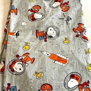 Pottery Barn Snoopy Space Twin duvet cover and sham